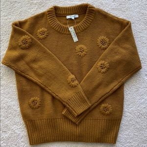 madewell flower embroidered sweater